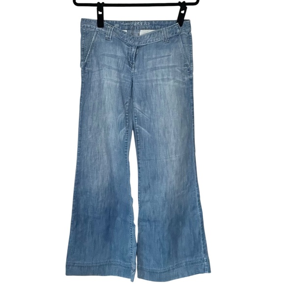 Guess Vintage Wide Leg Flare Trouser Jeans Women’s 27 Light Wash Denim - Picture 1 of 4